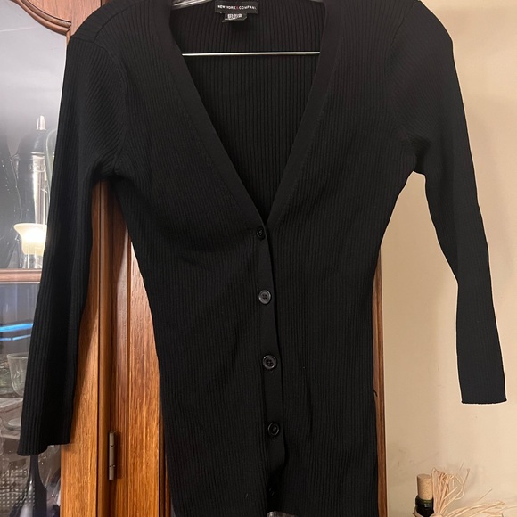 New York & Company Sweaters - New York & Company Black Knit Cardigan Sweater